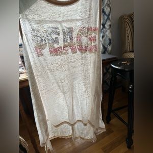 White Crow size small Peace Tank